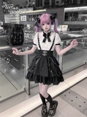 画像8: 【送料無料】Q537 V字切り替えフリルブラウス《予約受付》 (8)