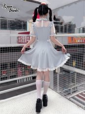 画像12: 【送料無料】Q539 レイヤード風レース袖ワンピース《予約受付》 (12)