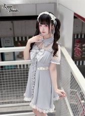 画像8: 【送料無料】Q539 レイヤード風レース袖ワンピース《予約受付》 (8)