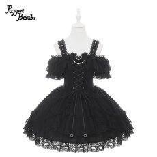 画像1: 【送料無料】Q540 オフショルレースアップワンピース《予約受付》 (1)