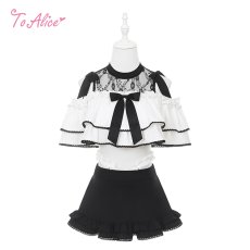 画像1: 【送料無料】Q541デコルテレースとオフショルフリルの地雷ビキニ《予約受付》 (1)