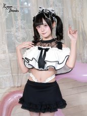 画像3: 【PuppetBombs】QS246ダブルハートレース重ねリボンクリップ (3)