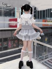 画像12: 【送料無料】Q542 うさ耳フード付きレースアップオープンショルダーブラウス《予約受付》 (12)