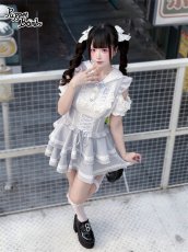 画像6: 【送料無料】Q542 うさ耳フード付きレースアップオープンショルダーブラウス《予約受付》 (6)