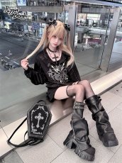 画像4: 【送料無料】Q544 ダメージスタッズジップアップパーカー《予約受付》 (4)