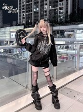 画像7: 【送料無料】Q544 ダメージスタッズジップアップパーカー《予約受付》 (7)