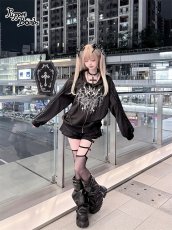 画像5: 【送料無料】Q544 ダメージスタッズジップアップパーカー《予約受付》 (5)