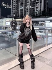 画像8: 【送料無料】Q544 ダメージスタッズジップアップパーカー《予約受付》 (8)