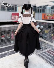 画像9: 【送料無料】Q548 レーシー切り替えフレア袖ブラウス《予約受付》 (9)