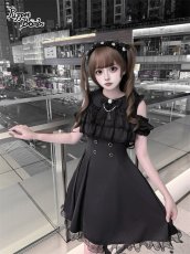 画像2: 【送料無料】Q554 オフショルフリルロングワンピース《予約受付》 (2)