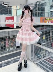 画像5: 【送料無料】Q567 レースティアードコルセット風ワンピース《予約受付》 (5)