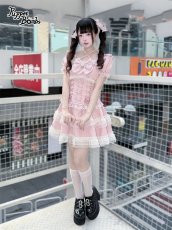 画像7: 【送料無料】Q567 レースティアードコルセット風ワンピース《予約受付》 (7)