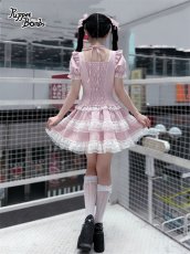 画像8: 【送料無料】Q567 レースティアードコルセット風ワンピース《予約受付》 (8)