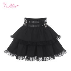 画像1: 【送料無料】Q568ダブルスターベルトティアードスカート《予約受付》 (1)