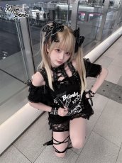 画像5: 【PuppetBombs】Q568ダブルスターベルトティアードスカート (5)