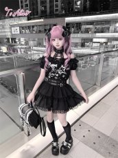 画像8: 【送料無料】Q545闇うさレースアップオフショルワンピース《予約受付》 (8)