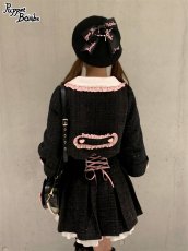 画像12: 【Last one】【Puppet Bombs】Q57 ボックスプリーツツイードスカート【30％OFF】 (12)