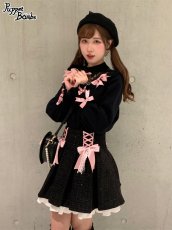 画像6: 【Last one】【Puppet Bombs】Q57 ボックスプリーツツイードスカート【30％OFF】 (6)