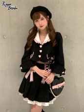 画像5: 【Last one】【Puppet Bombs】Q57 ボックスプリーツツイードスカート【30％OFF】 (5)