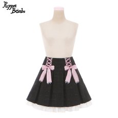 画像1: 【Last one】【Puppet Bombs】Q57 ボックスプリーツツイードスカート【30％OFF】 (1)