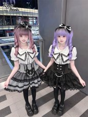 画像1: 【送料無料】Q575 ドットチュールティアードスカパン《予約受付》 (1)