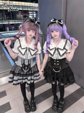 画像4: 【送料無料】Q575 ドットチュールティアードスカパン《予約受付》 (4)