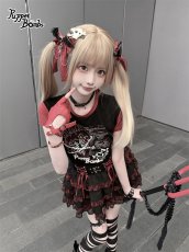画像3: 【送料無料】Q598ロック☆ストロベリーバイカラーTシャツ《予約受付》【計5000円以上】 (3)