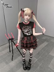 画像7: 【送料無料】Q598ロック☆ストロベリーバイカラーTシャツ《予約受付》【計5000円以上】 (7)
