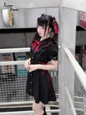 画像5: 【送料無料】Q578 ワインリボンレースアップワンピース《予約受付》 (5)