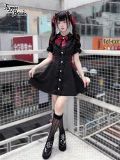 画像6: 【送料無料】Q578 ワインリボンレースアップワンピース《予約受付》 (6)