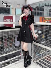 画像7: 【送料無料】Q578 ワインリボンレースアップワンピース《予約受付》 (7)