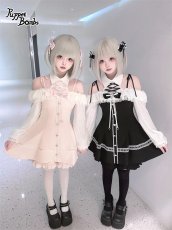 画像6: 【送料無料】Q579 ホルターネックオフショルフリルセットアップ《予約受付》 (6)