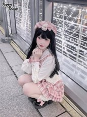 画像3: 【Last one】【Puppet Bombs】QS22 うさぎモチーフ付きチェックベレー帽【30％OFF】 (3)