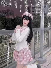 画像7: 【Last one】【Puppet Bombs】QS22 うさぎモチーフ付きチェックベレー帽【30％OFF】 (7)