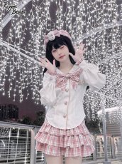 画像5: 【Last one】【Puppet Bombs】QS22 うさぎモチーフ付きチェックベレー帽【30％OFF】 (5)