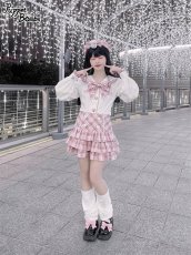 画像9: 【Last one】【Puppet Bombs】QS22 うさぎモチーフ付きチェックベレー帽【30％OFF】 (9)