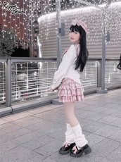 画像10: 【Last one】【Puppet Bombs】QS22 うさぎモチーフ付きチェックベレー帽【30％OFF】 (10)