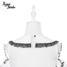 画像2: 【送料無料】Q582 ハートバックルフリルオフショルブラウス《予約受付》 (2)