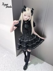 画像6: 【送料無料】Q584 レイヤード風レースアップティアードワンピース《予約受付》 (6)