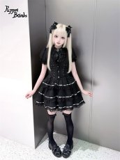 画像8: 【送料無料】Q584 レイヤード風レースアップティアードワンピース《予約受付》 (8)