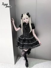画像10: 【送料無料】Q584 レイヤード風レースアップティアードワンピース《予約受付》 (10)