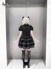 画像12: 【送料無料】Q584 レイヤード風レースアップティアードワンピース《予約受付》 (12)