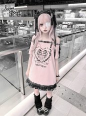画像8: 【BlackShamrock】FZ8 クロスハートフリル厚底パンプス (8)