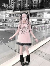 画像11: 【BlackShamrock】FZ8 クロスハートフリル厚底パンプス (11)
