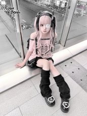 画像12: 【BlackShamrock】FZ8 クロスハートフリル厚底パンプス (12)