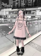 画像13: 【BlackShamrock】FZ8 クロスハートフリル厚底パンプス (13)