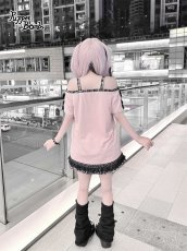 画像15: 【BlackShamrock】FZ8 クロスハートフリル厚底パンプス (15)