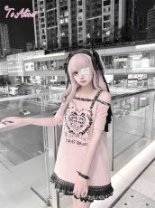 画像7: 【BlackShamrock】FZ8 クロスハートフリル厚底パンプス (7)