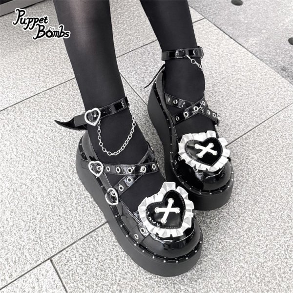 【新品未開封】スモール・フェイセス／ハンブル・パイ　3枚セット BlackShamrock】FZ8 クロスハートフリル厚底パンプス - To Alice