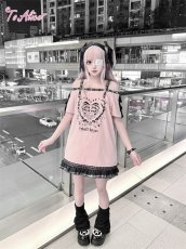 画像13: 【BlackShamrock】FZ8 クロスハートフリル厚底パンプス (13)
